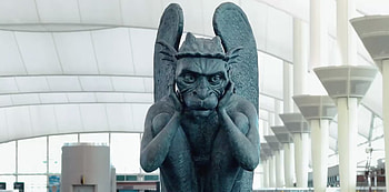 Denver International Airport, Airport anniversary, Talking gargoyle HD wallpaper