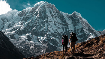 Chomolungma, Hiking HD wallpaper