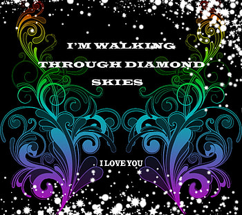 Diamond Skies, abstract, love, sky, colours, diamonds HD wallpaper