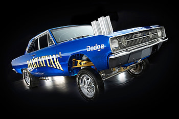 SKY HIGH DODGE DART GASSER, Mopar, Classic, Blue, Gasser HD wallpaper