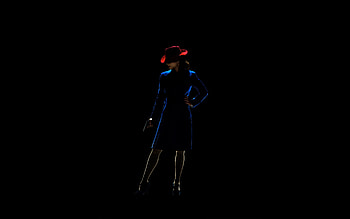 Hayley Atwell, Agent Carter, dark, silhouette HD wallpaper