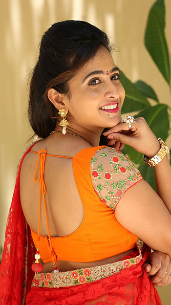Lasya Manjunath, telugu actress, saree lover HD phone wallpaper