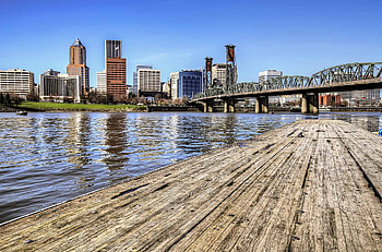 Portland Oregon skyline, Reisen, Reisebro HD wallpaper