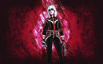 Fortnite Scarlet Blackout Harlowe Skin, Fortnite, main characters, purple stone background, Scarlet Blackout Harlowe, Fortnite skins, Scarlet Blackout Harlowe Skin, Scarlet Blackout Harlowe Fortnite, Fortnite characters HD wallpaper
