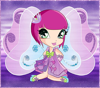 Lockette, winxclub, cartoon, purple hair, cute, nice, winx, winx club, wing, short hair, adorable, poppixie, female, wings, sweet, girl, pop pixie, kawaii, pretty, pixie, lovely HD wallpaper