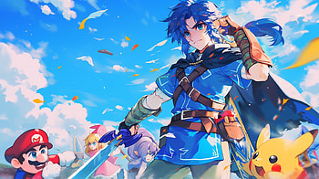 Super Smash Bros - Epic Battle Showcase, Super Smash Bros., video game, fantasy, adventure, fantasy adventure HD wallpaper