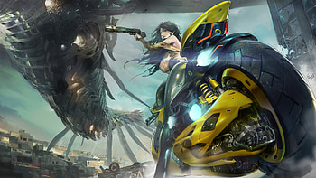 City Cyber Bike Girl , artist, artwork, artstation HD wallpaper