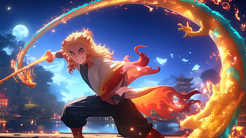 Kyojuro Rengoku - Flame of the Demon Slayer!, Anime, Demon Slayer: Kimetsu no Yaiba, Kyojuro Rengoku HD wallpaper