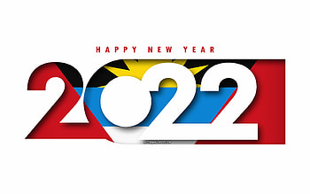 Happy New Year 2022 Antigua and Barbuda, white background, Antigua and Barbuda 2022, Antigua and Barbuda 2022 New Year, 2022 concepts, Antigua and Barbuda HD wallpaper
