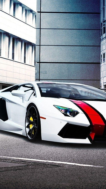 Lamborghini Car, City Background HD phone wallpaper