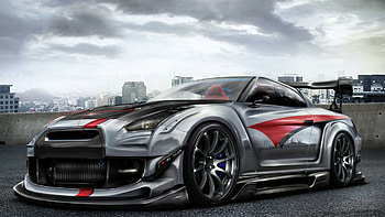 Nissan GT-R tuning, High-performance beast, Custom modifications, Show-stopping presence HD wallpaper