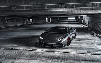 Lamborghini Huracan, , front view, exterior, gray sports coupe, Huracan tuning, gray Huracan, supercar, Italian sports cars, Lamborghini HD wallpaper