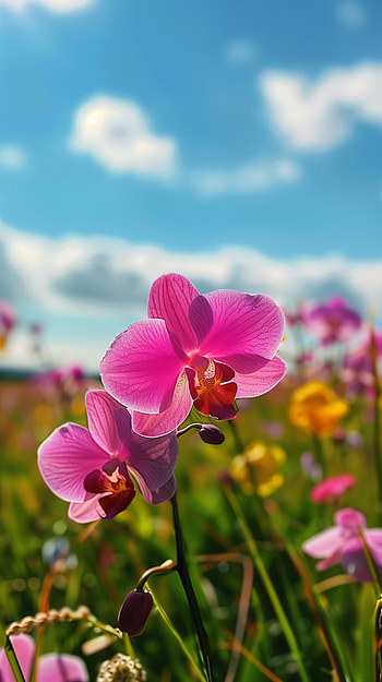 Vibrant Orchid Bloom , orchid, flower HD phone wallpaper