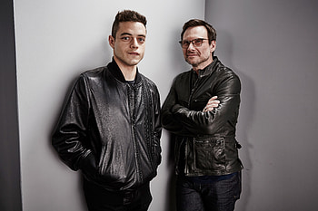 Rami Malek And Christian Slater, rami-malek, christian-slater, mr-robot, tv-shows HD wallpaper