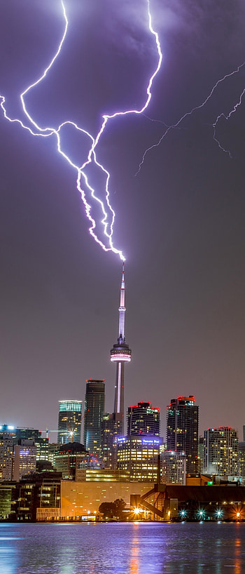 Toronto Skyline at Night, Travels, Man made Toronto HD phone wallpaper