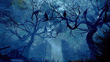 Resident Evil 4 (2023) – Haunting Forest Shadows, Resident Evil 4 (2023) HD wallpaper