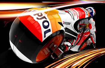 Tron Moto GP, tron, bikes, artist, digital-art, artstation HD wallpaper