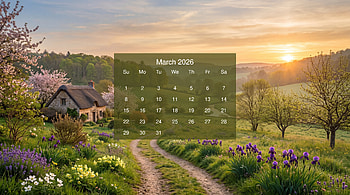 March 2026: Spring Calendar, March 2026 Calendar HD wallpaper