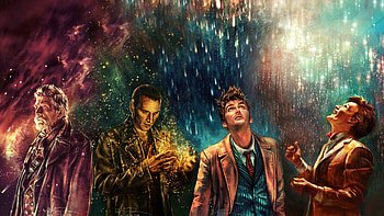 Doctor Who TV show, Favorite composition, Fan-favorite characters, Artistic fan creation HD wallpaper