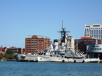 WWII Battleship Wisconsin, Battle Ship, Museum Ships, Virginia, Nauticus, Norfolk HD wallpaper
