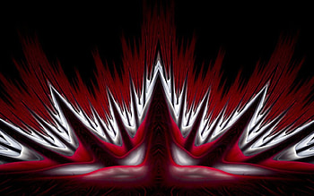 00009DN, white, black, fractal, red HD wallpaper