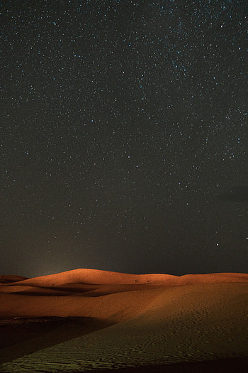 Nature, Night, Sand, Desert, Starry Sky, Dunes, Links HD phone wallpaper