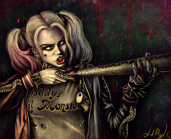 Harley Quinn Portrait, harley-quinn, superheroes, artist, artwork, portrait HD wallpaper