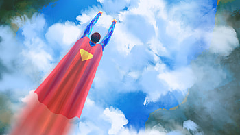 Superman Fly By, superman, superheroes, artist, artwork, digital-art, artstation HD wallpaper