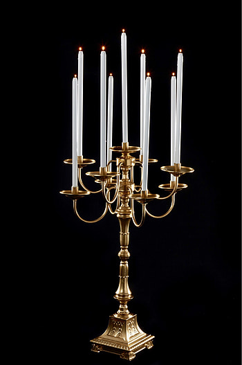 Silver & Gold, Traditional candelabra, Regal beauty, Luxurious centerpiece HD phone wallpaper