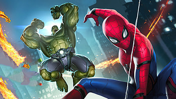 Marvel Puzzle Quest Game 2020, marvel-puzzle-quest, marvel, games, hulk, spiderman HD wallpaper
