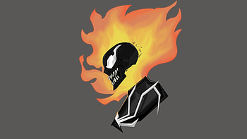 Minimal, Venom, Ghost Rider into the venomverse, marvel HD wallpaper
