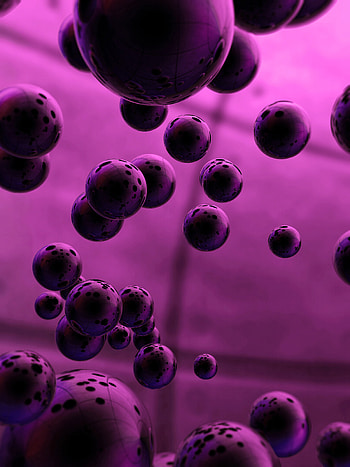 Violet, 3D, Purple, Round, Balls, Sphere, Spheres HD phone wallpaper