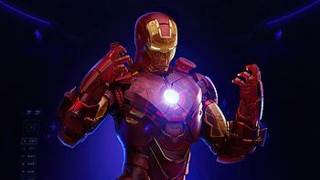 Iron Man Holographic Suit, iron-man, superheroes, artwork, artist HD wallpaper