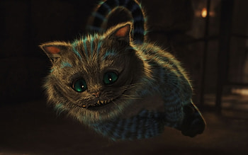 cheshire cat, kitty, smile, feline, cheshire, story, stripes, funny, alice and wonderland, fantast HD wallpaper