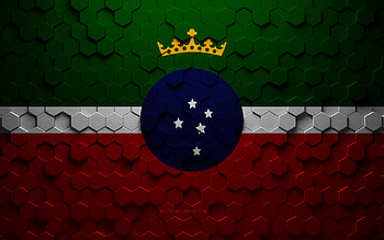 Flag of Pindamonhangaba, honeycomb art, Pindamonhangaba hexagons flag, Pindamonhangaba 3d hexagons art, Pindamonhangaba flag HD wallpaper