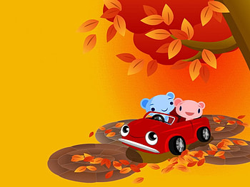 Cruising, cute, cartoons, anime HD wallpaper