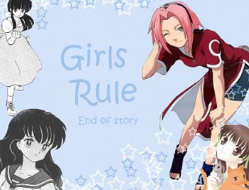 Girls Rule, furuba, akane, inuyasha, tohru, kagome, sakura, fruits basket, naruto, ramna 1 half, leah HD wallpaper