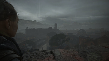 What a beautiful yet very dark view, A Plague Tale: Requiem, PlayStation 5, Amicia de Rune, video game HD wallpaper