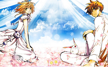 [_Heaven_ by suzuka_], shaoran, sakura, tsubasa reservoir chronicles, mokona, clamp HD wallpaper