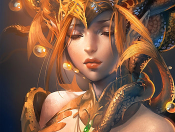 Fantasy, Fishes, Girl, Face, Fatigue HD wallpaper