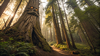 Enchanted Treant: A Fantasy, fantasy, treant, forest, nature HD wallpaper