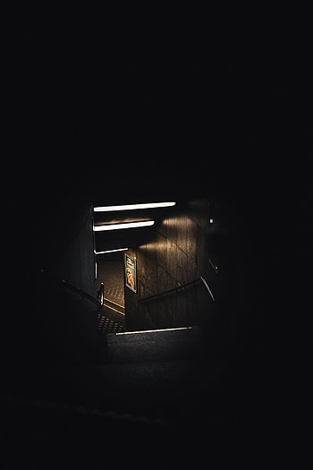 Dark, Miscellanea, Miscellaneous, Illumination, Stairs, Ladder, Premises, Room, Lighting HD phone wallpaper