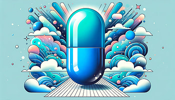 Blue Pill Abstract Art, blue pill, pills, capsule, cloud, Digital Art HD wallpaper