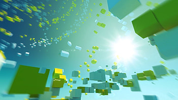 Abstract, Shine, Light, Flight, Space, Cube HD wallpaper