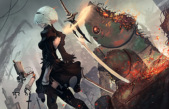 2b Nier Automata Artwork , nier-automata, games, artist, artwork, digital-art, artstation HD wallpaper