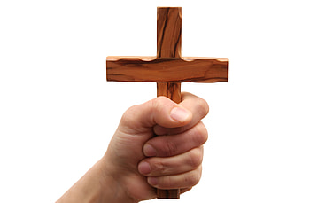 Hand With Wood Cross, hand, cross, religious, bible HD wallpaper