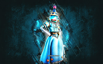 Fortnite Princess Felicity Fish Skin, Fortnite, main characters, blue stone background, Princess Felicity Fish, Fortnite skins, Princess Felicity Fish Skin, Princess Felicity Fish Fortnite, Fortnite characters HD wallpaper