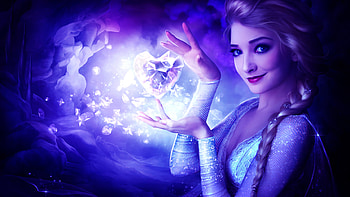 Queen Elsa Frozen Heart HD wallpaper
