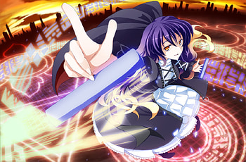 Hijiri Byakuren, anime girl, spell, magic, sword, weapon, touhou HD wallpaper