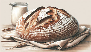 Sourdough Bread Artistic, Sourdough, bread, butter, milk, wheat HD wallpaper